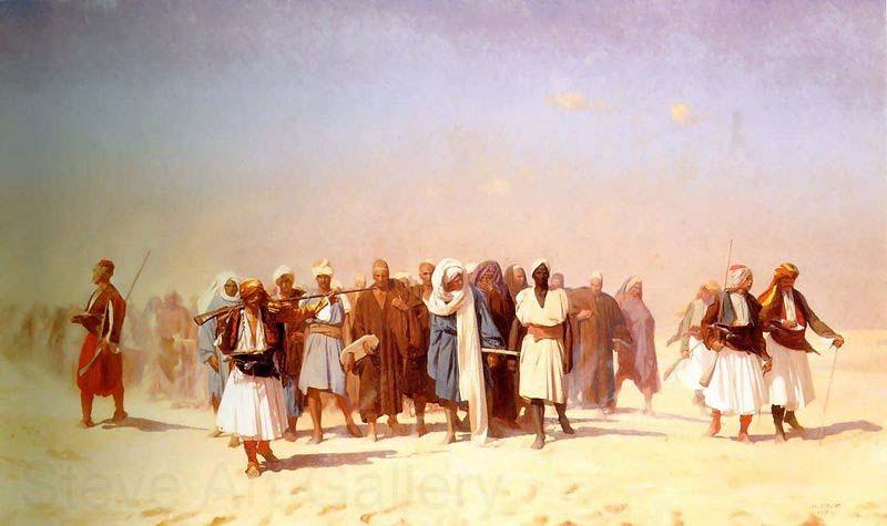 Jean-Leon Gerome Egyptian Recruits Crossing the Desert Norge oil painting art